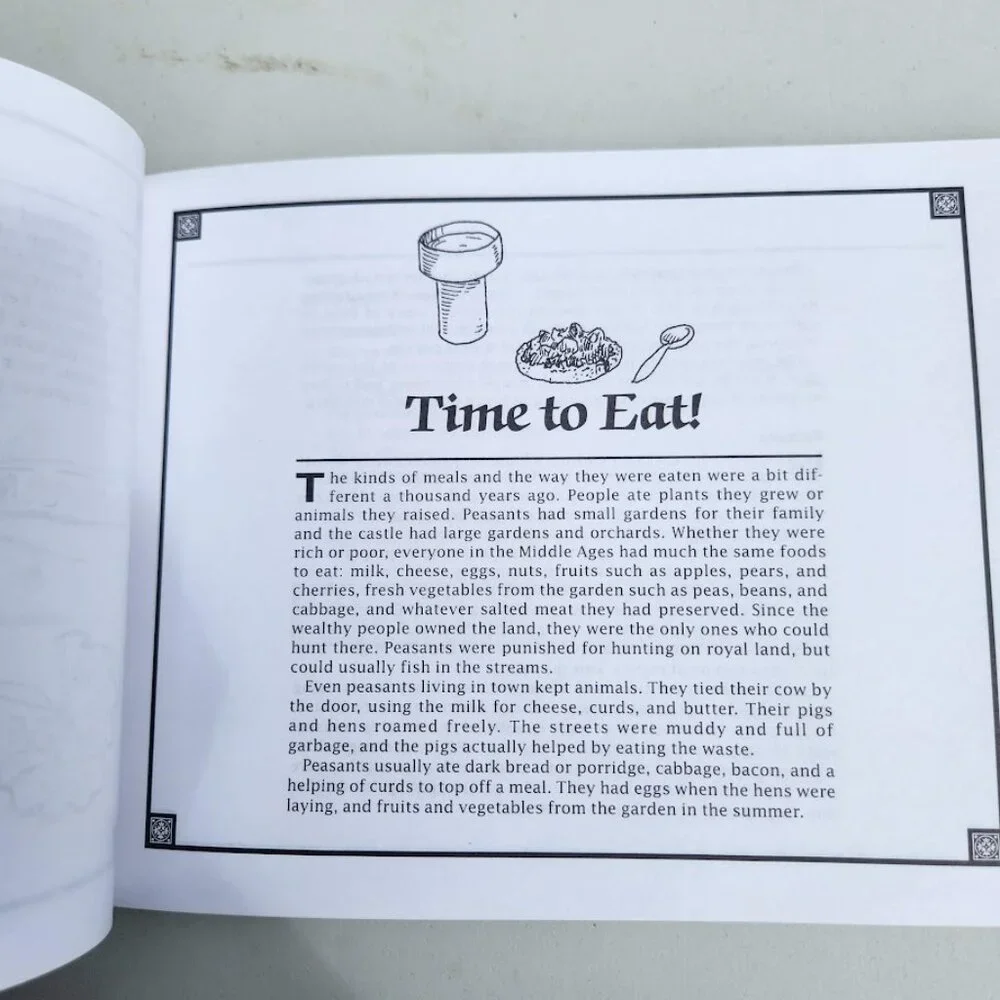 Days of Knights and Damsels Book Activity Guide Hands-On History Craft Book Kid'